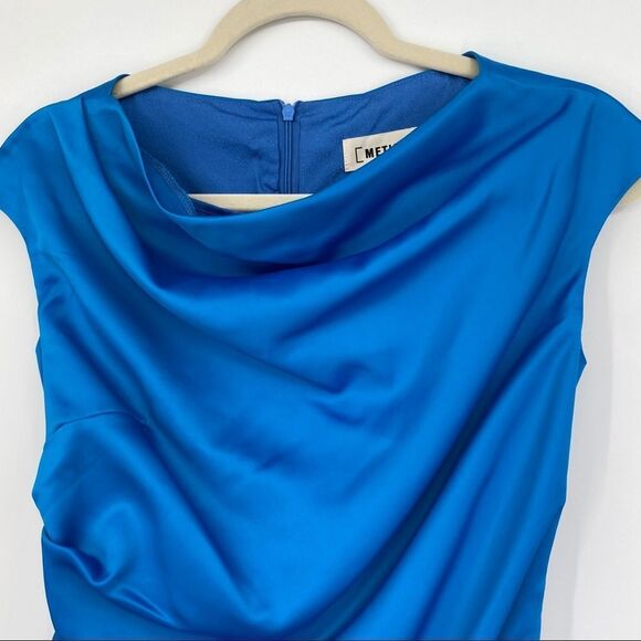 🐇 Metisu Dress Drape Electric Blue Size Medium - Picture 3 of 12